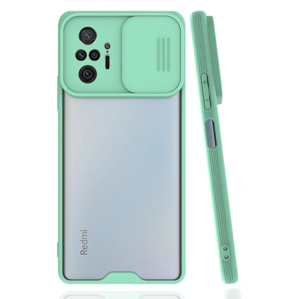 Redmi Note 10 Pro Kılıf Platin Kamera Koruma Silikon - Açık Yeşil