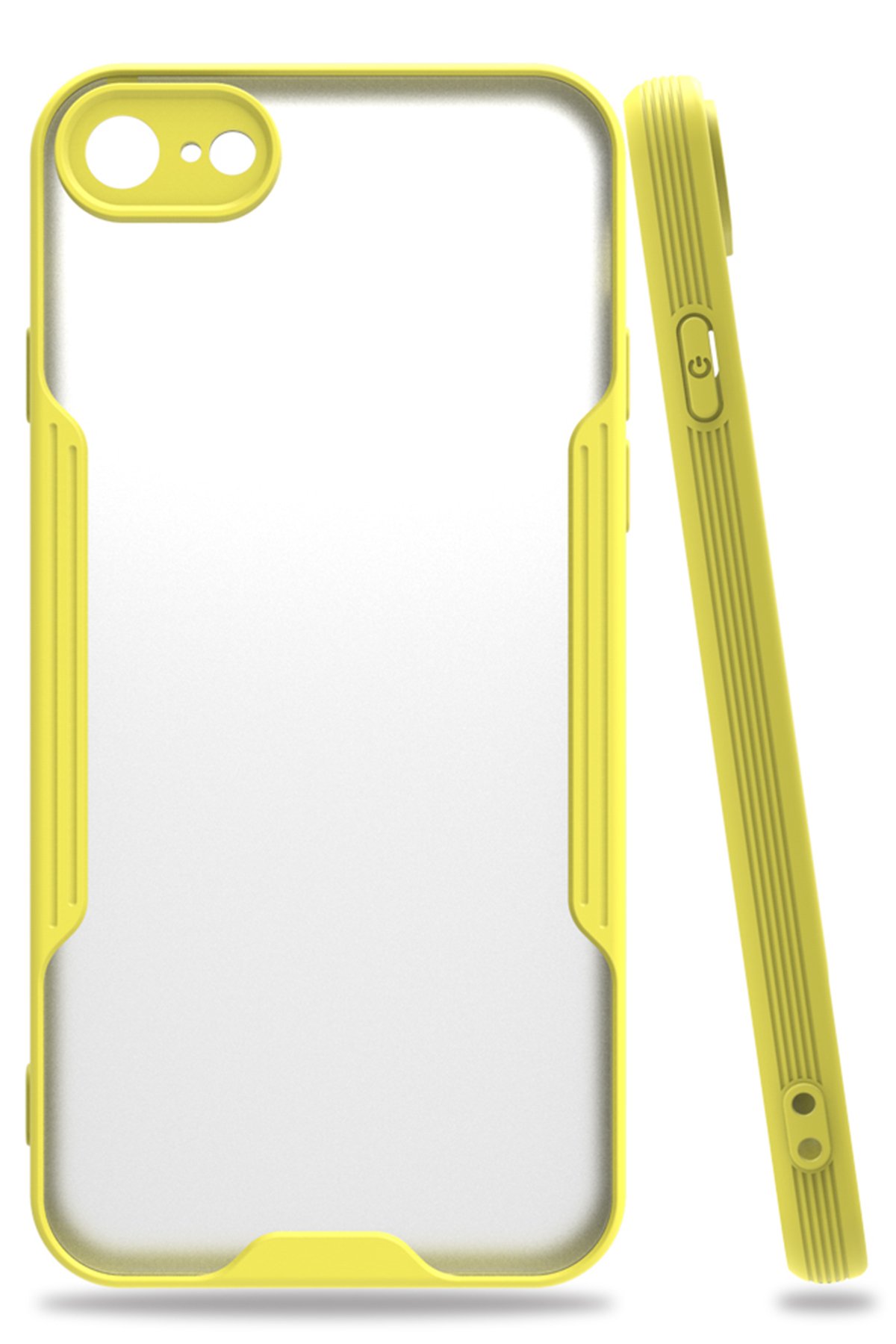 iPhone SE 2020 Kılıf Platin Silikon - Sarı iPhone SE 2020 Kılıf Platin Silikon - Sarı