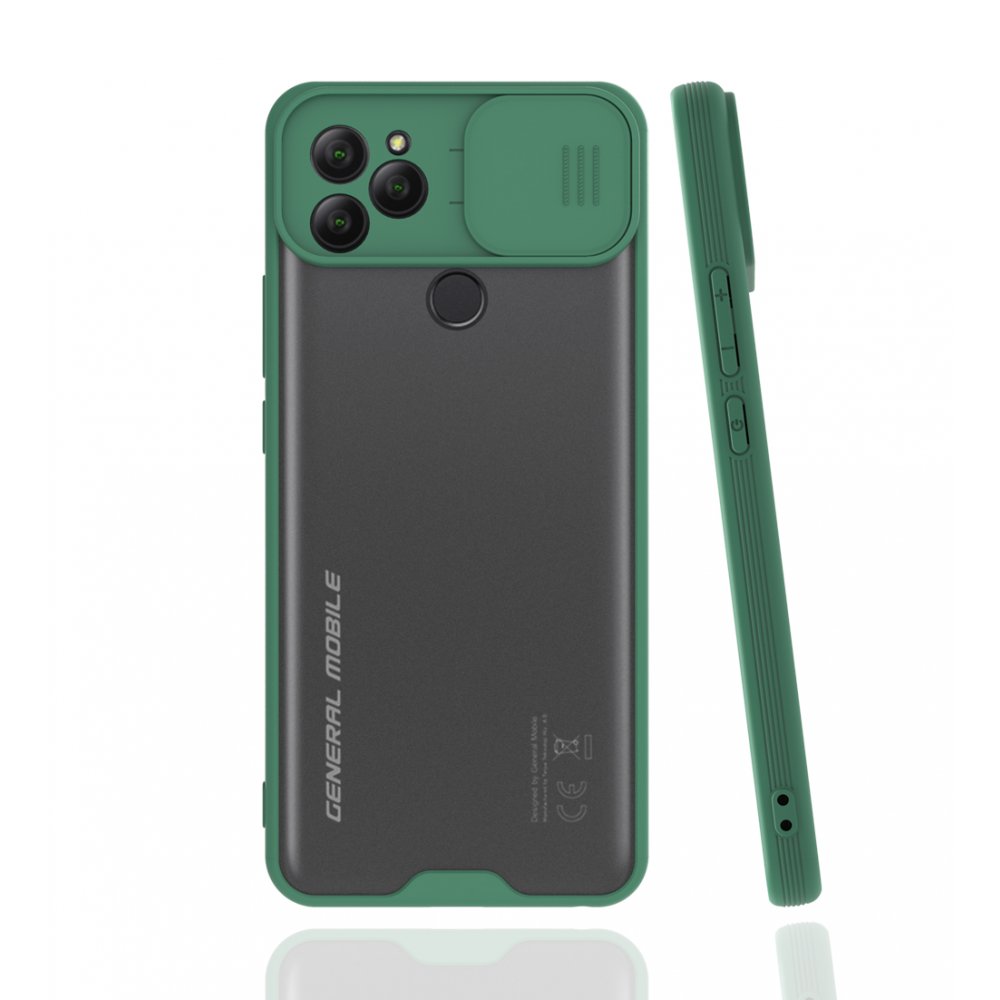  General Mobile GM 22 Kılıf Platin Kamera Koruma Silikon - Yeşil
