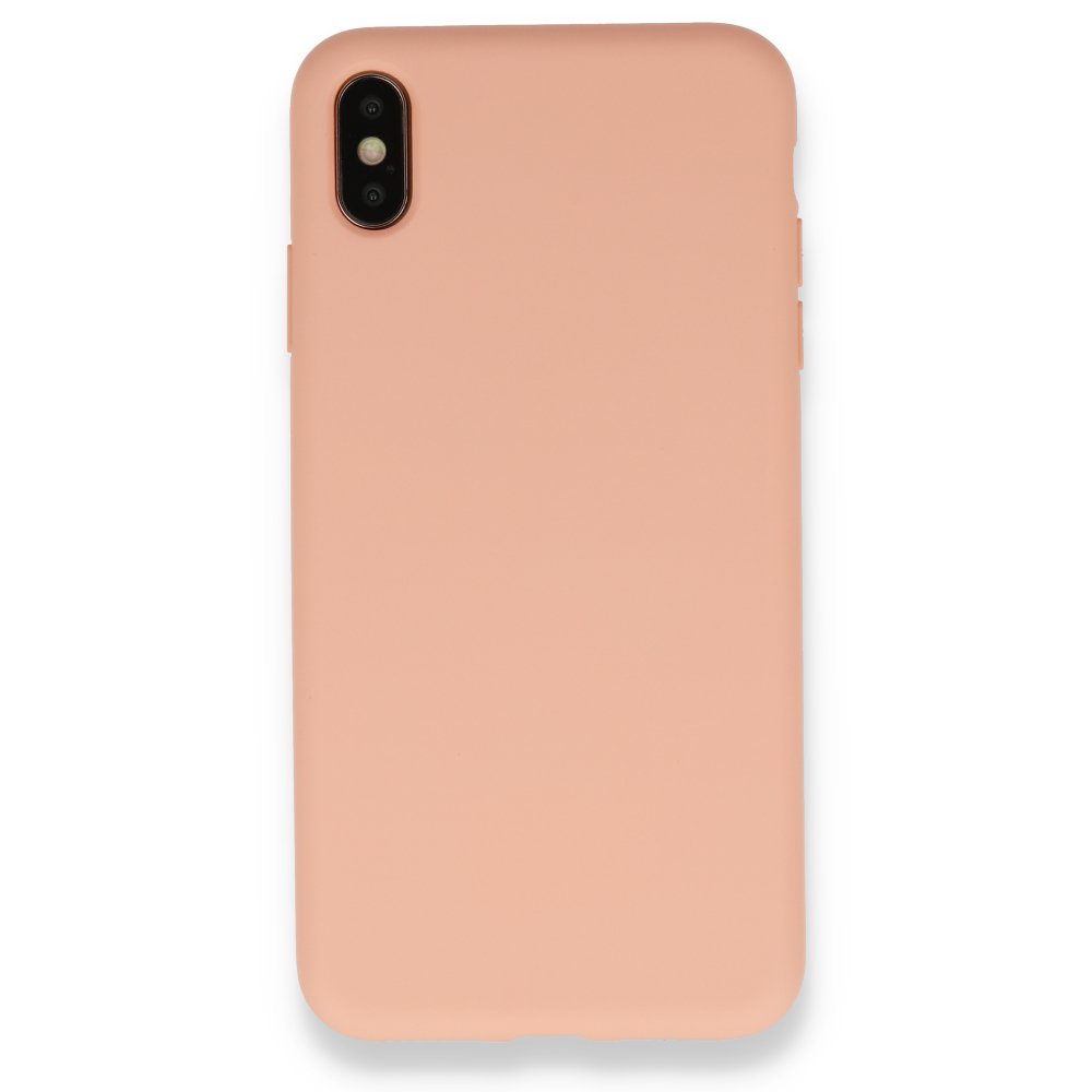  iPhone XS Max Kılıf Nano içi Kadife Silikon - Pembe