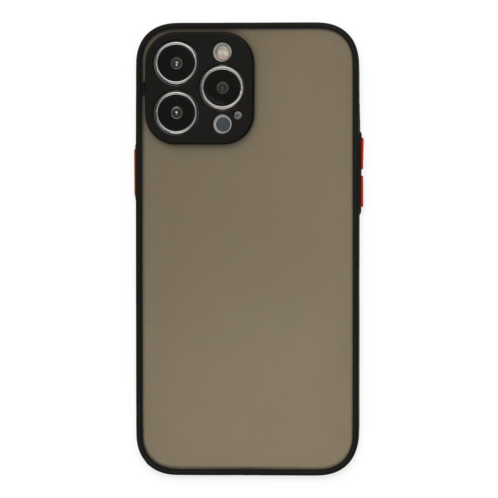  iPhone 15 Pro Max Kılıf Montreal Silikon Kapak - Siyah