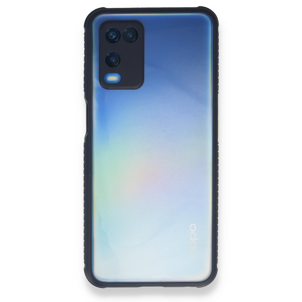 Oppo A54 4G Kılıf Miami Şeffaf Silikon - Lacivert Oppo A54 4G Kılıf Miami Şeffaf Silikon - Lacivert