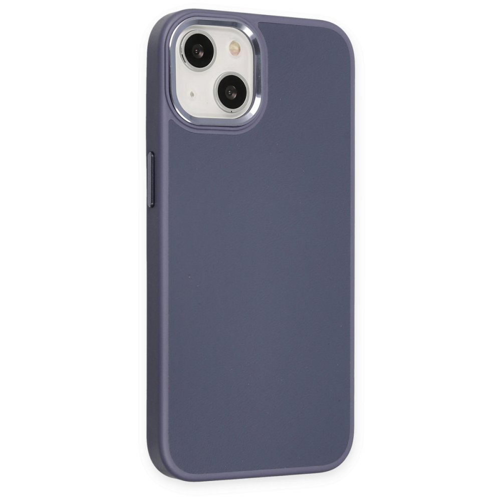 iPhone 14 Plus Kılıf Asya Deri Silikon - Mor iPhone 14 Plus Kılıf Asya Deri Silikon - Mor
