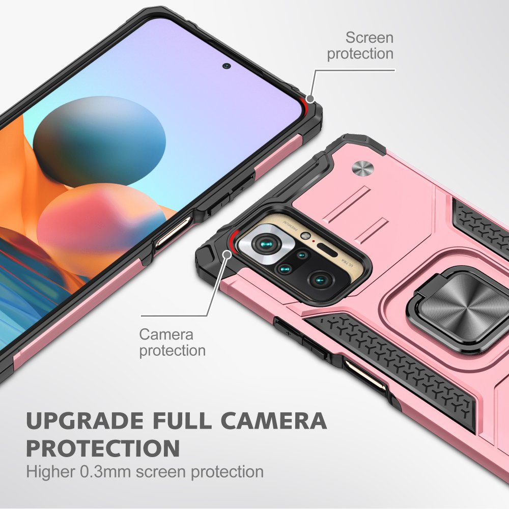 Redmi Note 10 Pro Kılıf Zegna Yüzüklü Silikon Kapak - Rose
