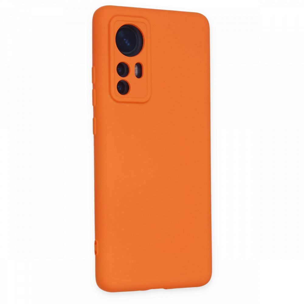  Xiaomi Mi 12 Kılıf Nano içi Kadife Silikon - Turuncu