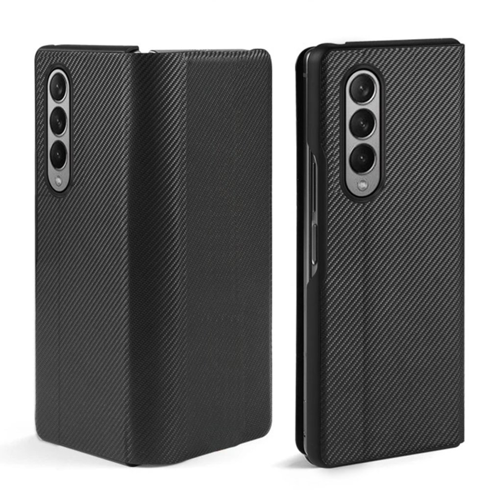  Samsung Galaxy Z Fold 3 Kılıf Fold Karbon Kapak - Siyah