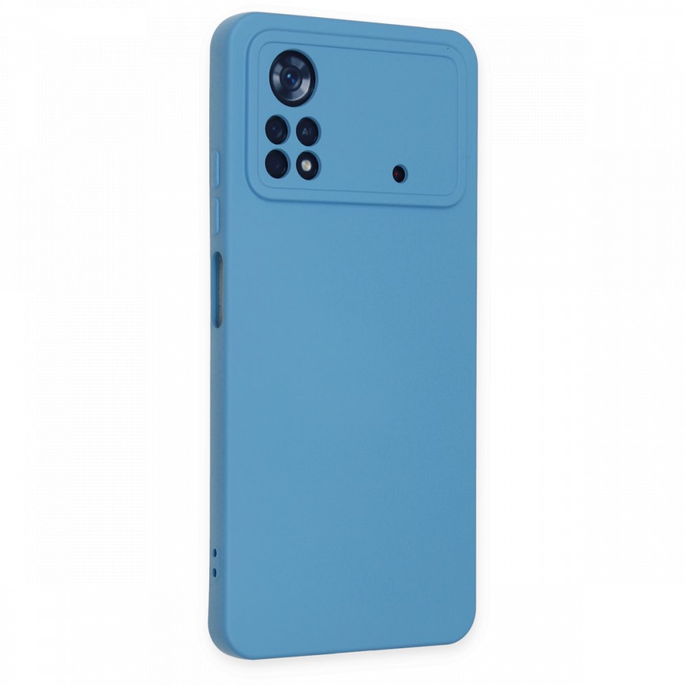  Xiaomi Poco X4 Pro 5G Kılıf Nano içi Kadife Silikon - Mavi