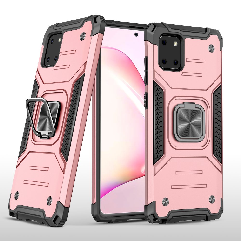  Samsung Galaxy A81 / Note 10 Lite Kılıf Zegna Yüzüklü Silikon Kapak - Rose