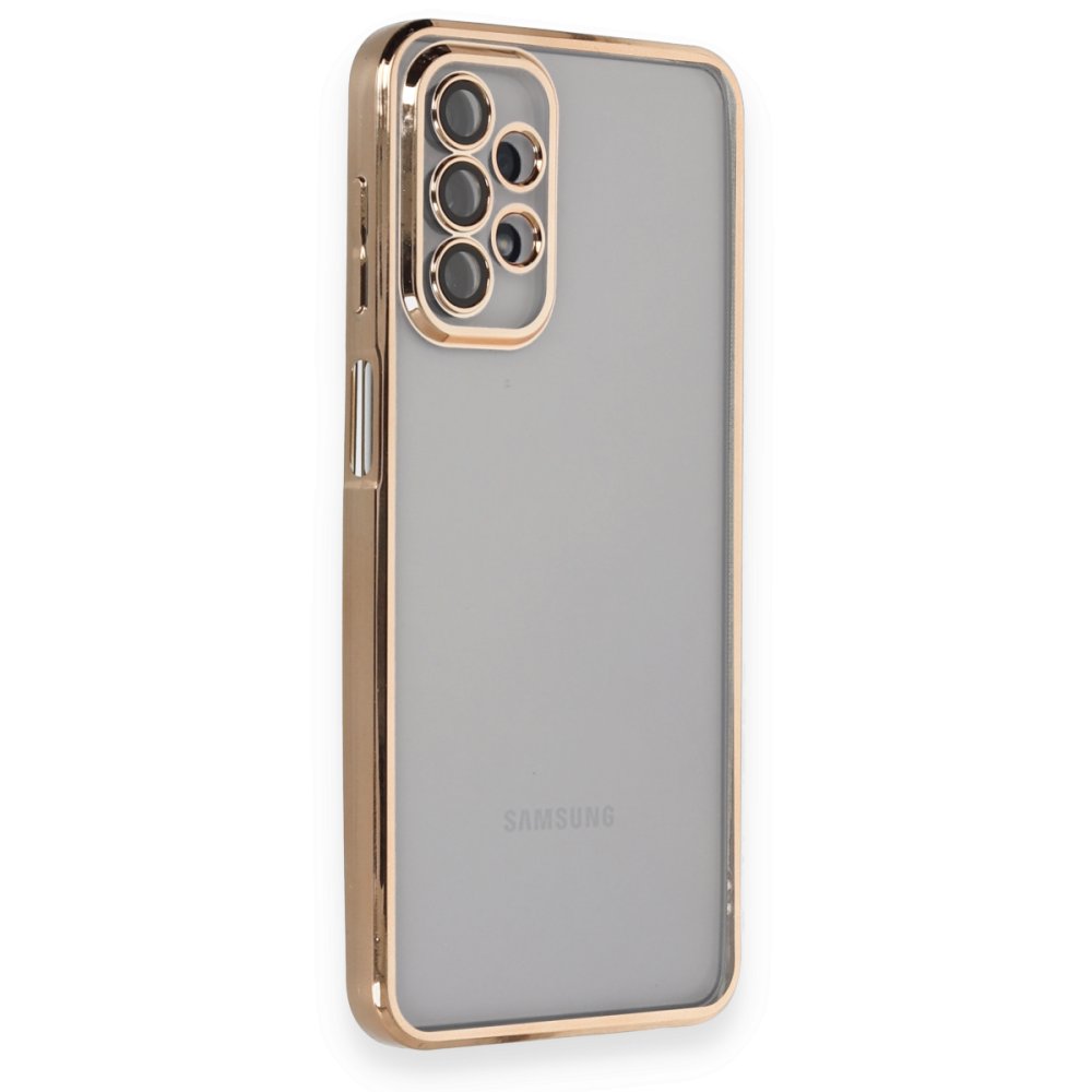 Samsung Galaxy A23 4G Kılıf Razer Lensli Silikon - Gold Samsung Galaxy A23 4G Kılıf Razer Lensli Silikon - Gold