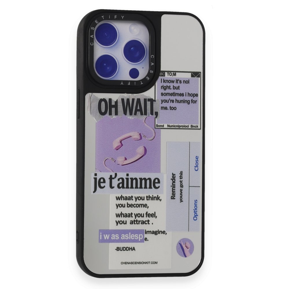  iPhone 15 Pro Max Kılıf Mirror Desenli Kapak - Mirror - 4