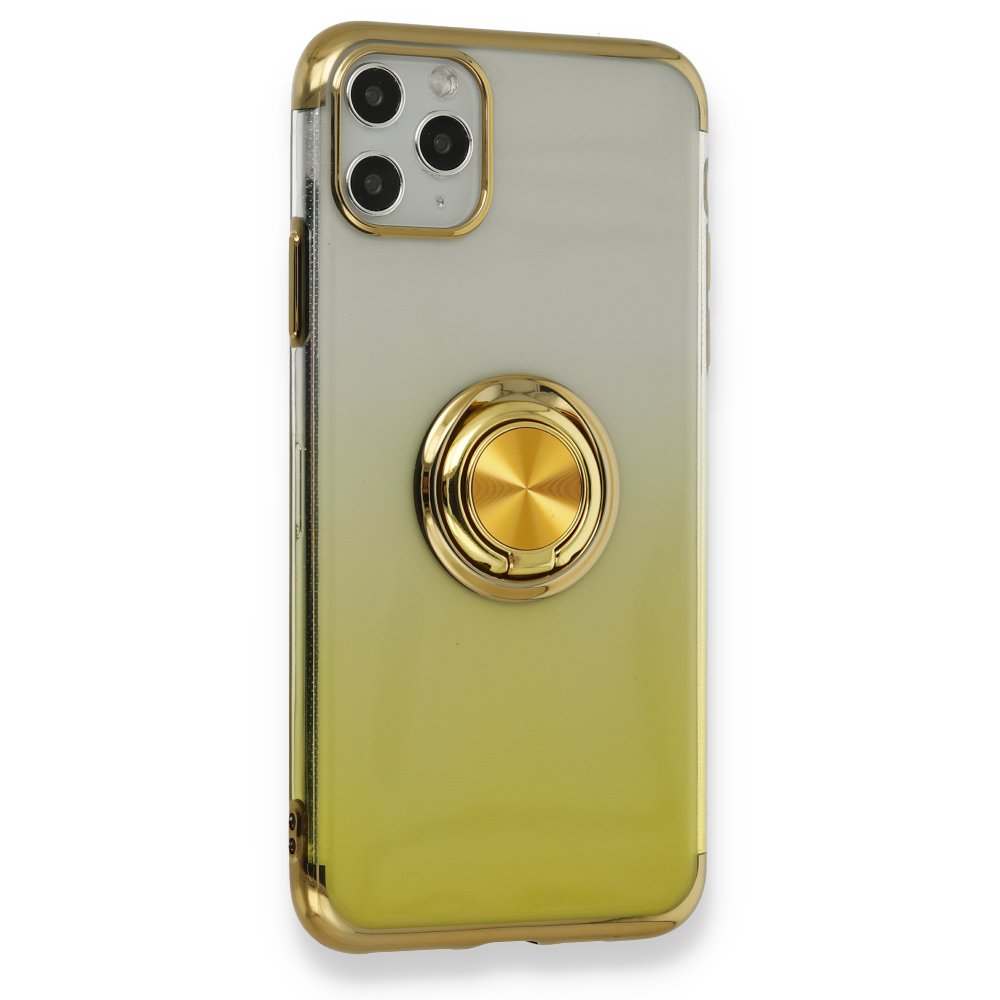  iPhone 11 Pro Max Kılıf Marvel Yüzüklü Silikon - Sarı