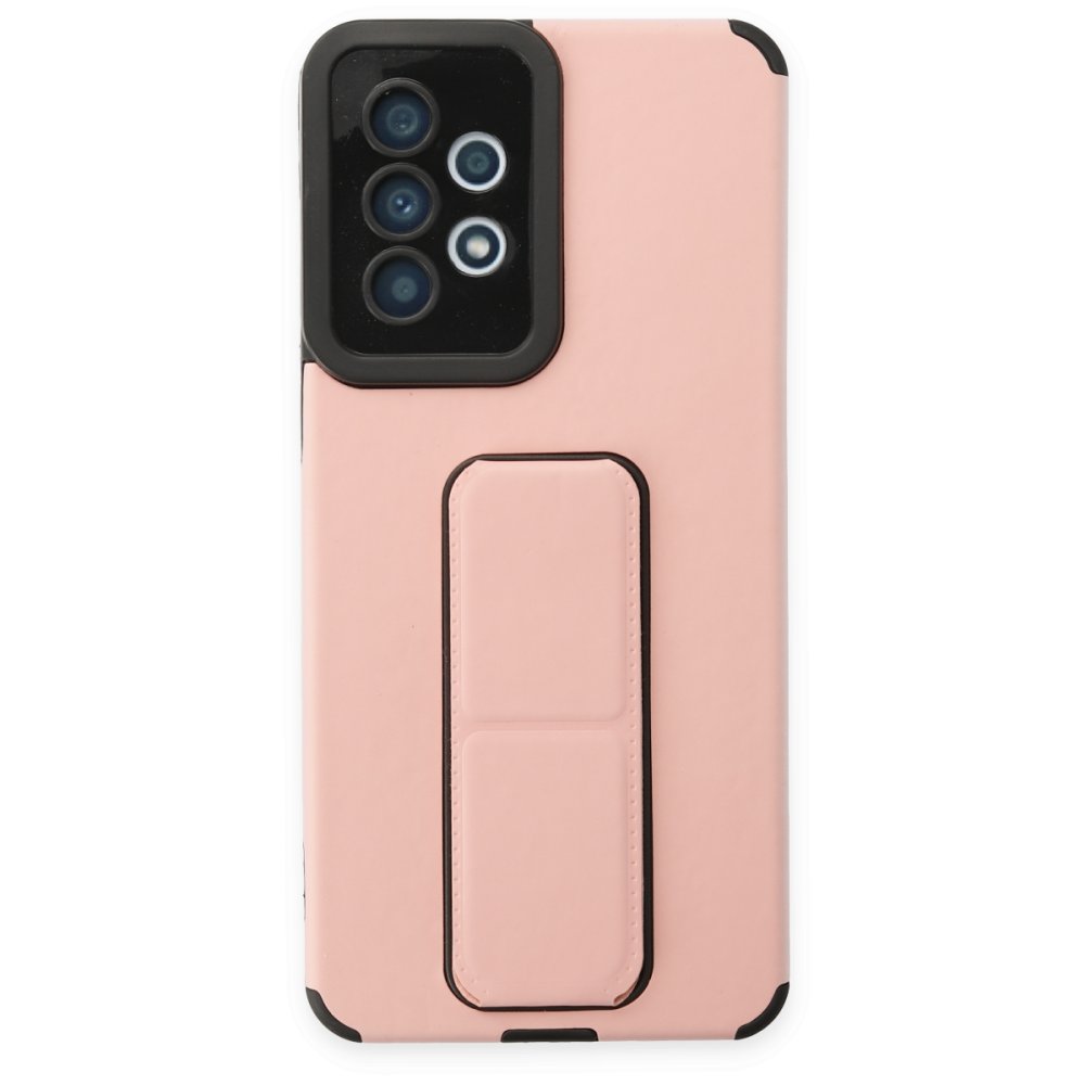  Samsung Galaxy A33 5G Kılıf Mega Standlı Silikon - Pudra