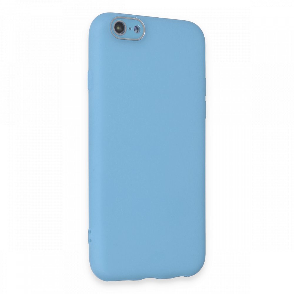  iPhone 6 Kılıf Lansman Glass Kapak - Mavi