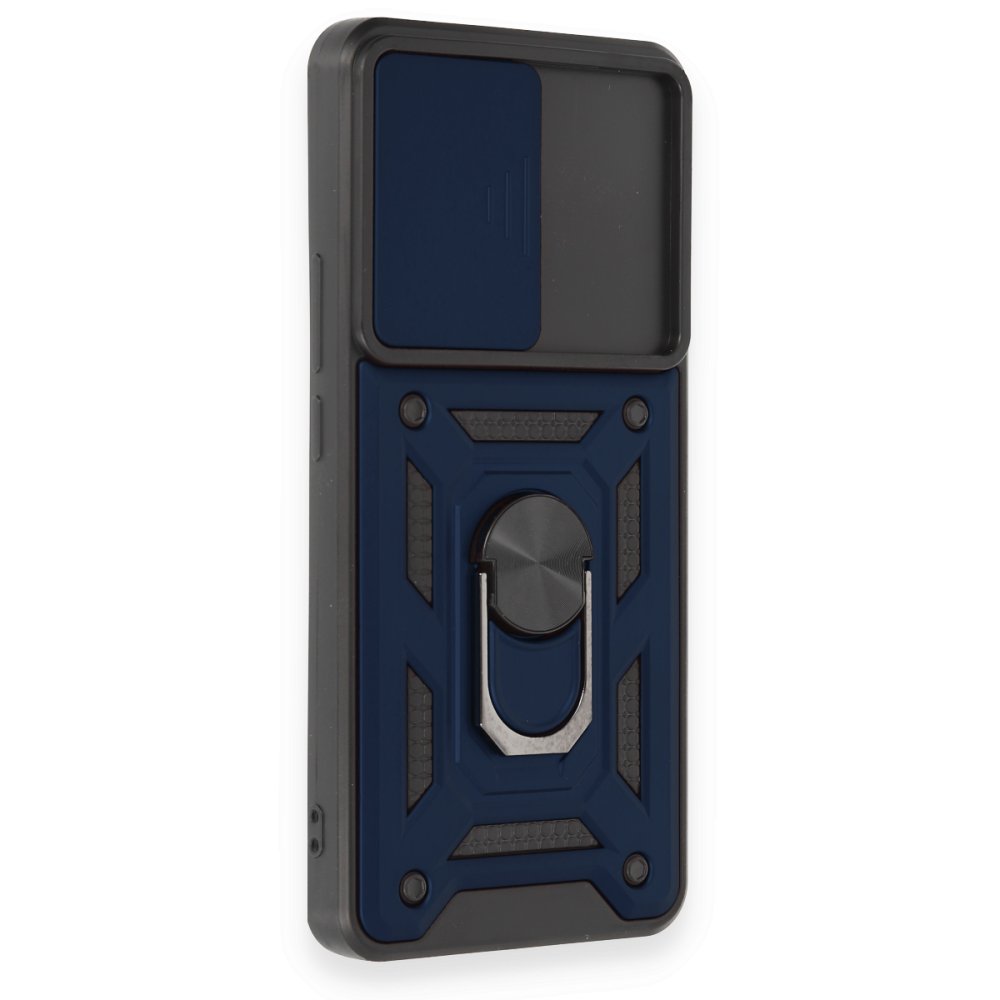  Xiaomi Mi 12T Pro Kılıf Pars Lens Yüzüklü Silikon - Lacivert