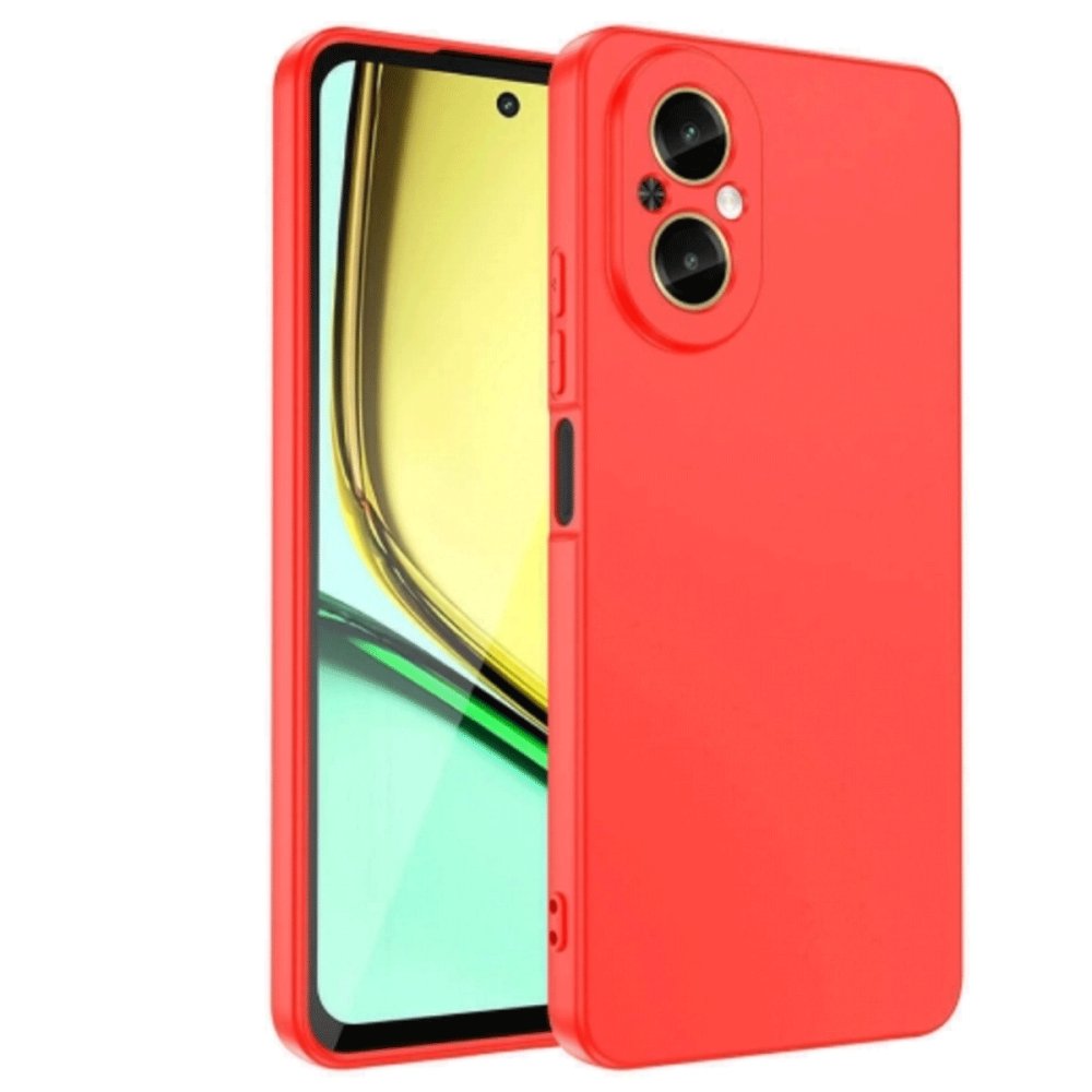 Realme 12 Lite Kılıf First Silikon - Kırmızı  Realme 12 Lite Kılıf First Silikon - Kırmızı