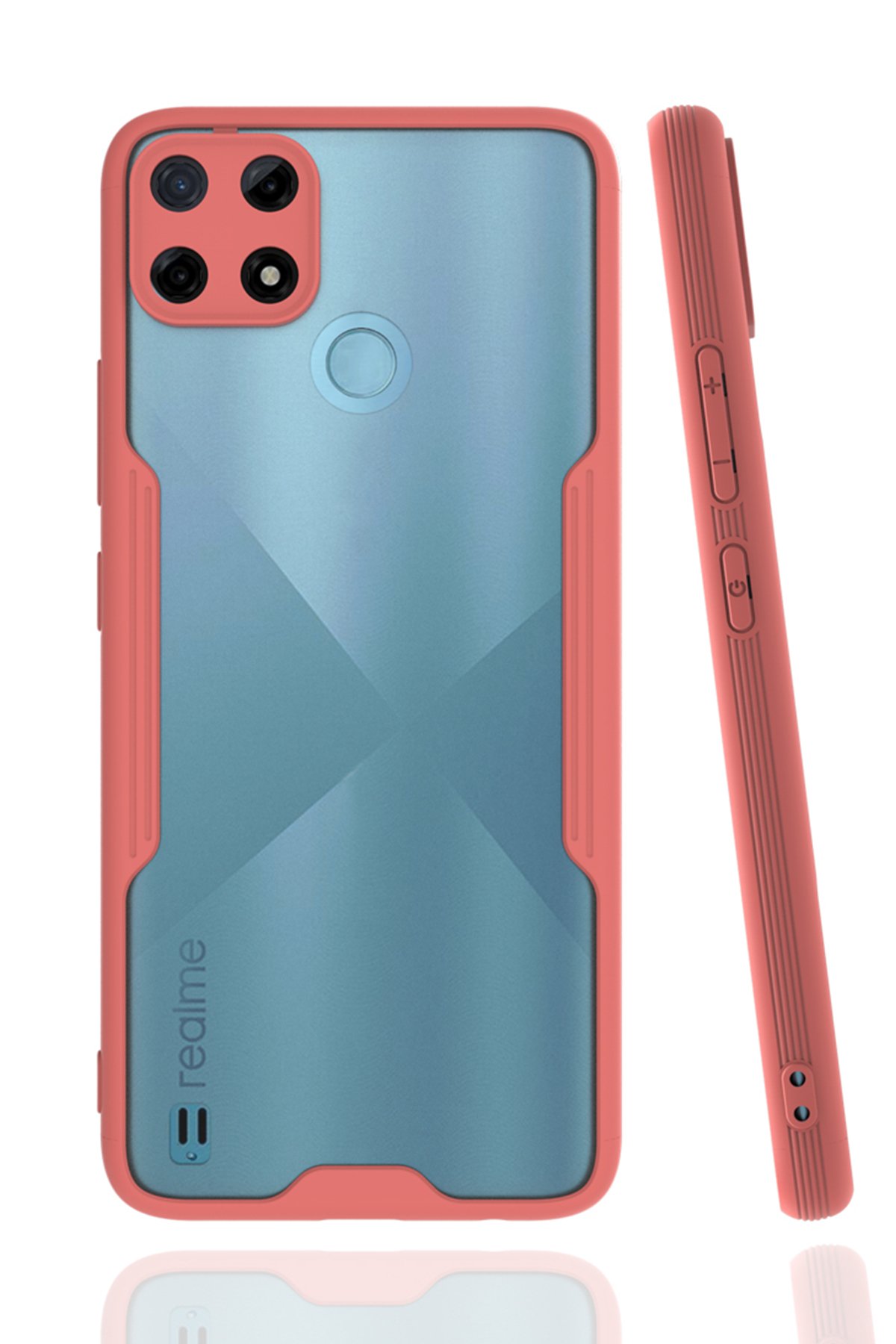  Realme C21Y Kılıf Platin Silikon - Pembe