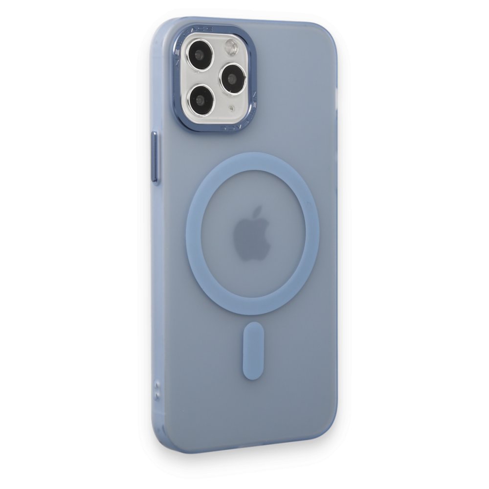  iPhone 11 Pro Max Kılıf Lodos Magneticsafe Mat Kapak - Sierra Blue