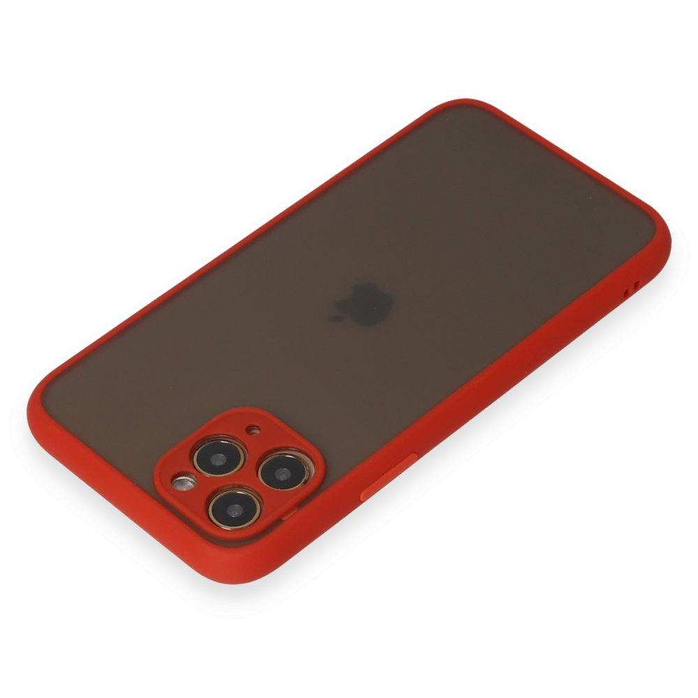  iPhone 11 Pro Kılıf Montreal Silikon Kapak - Kırmızı