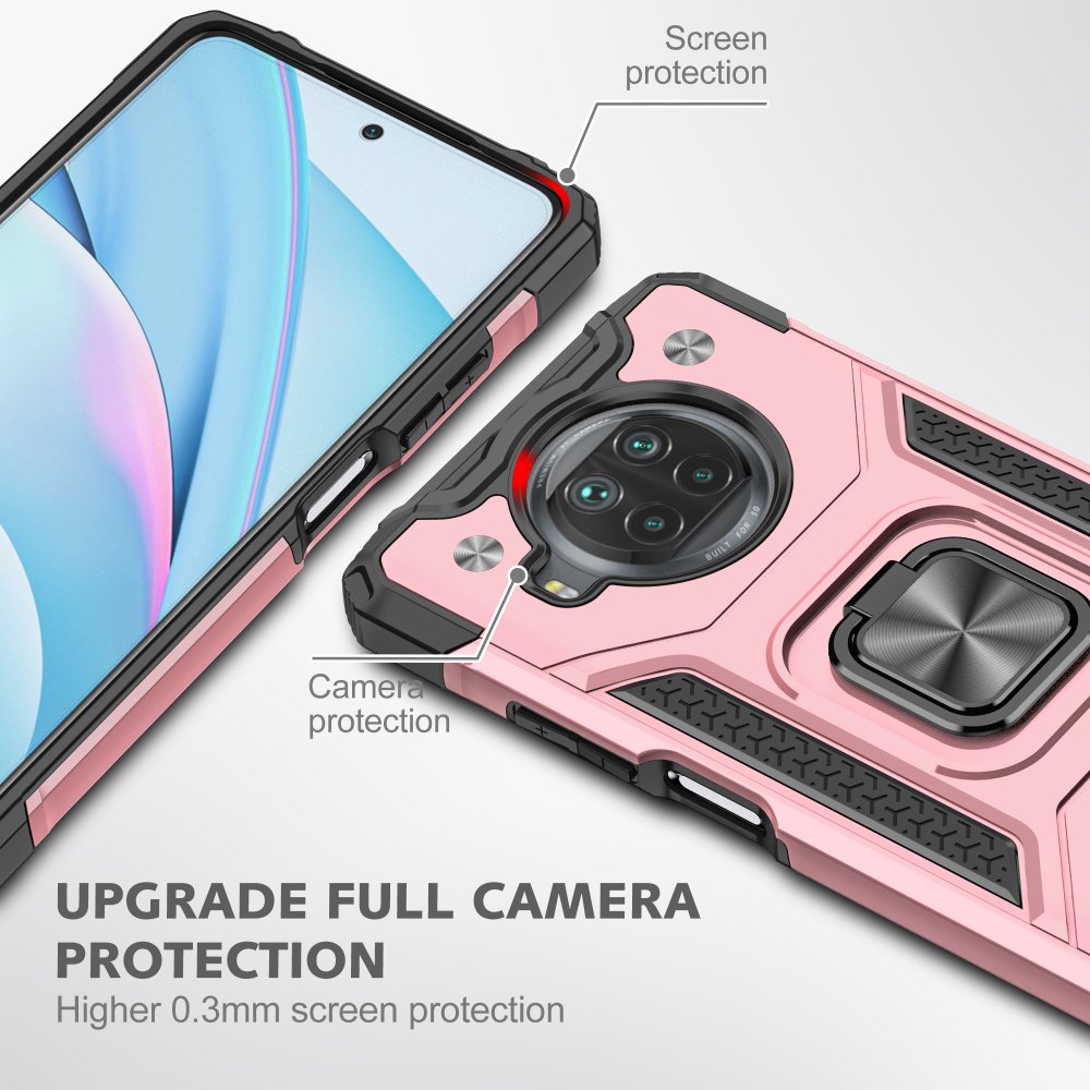 Redmi Note 9 Pro 5G Kılıf Zegna Yüzüklü Silikon Kapak - Rose