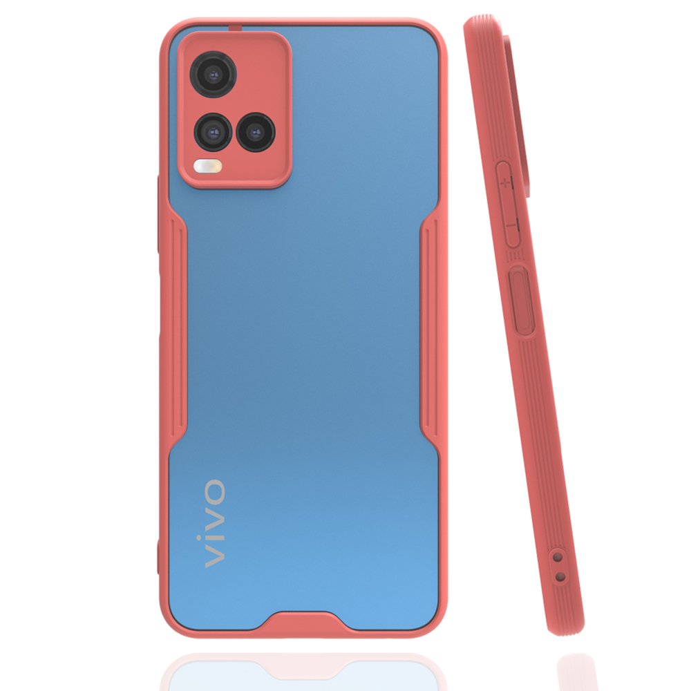 Vivo Y33S Kılıf Platin Silikon - Pembe