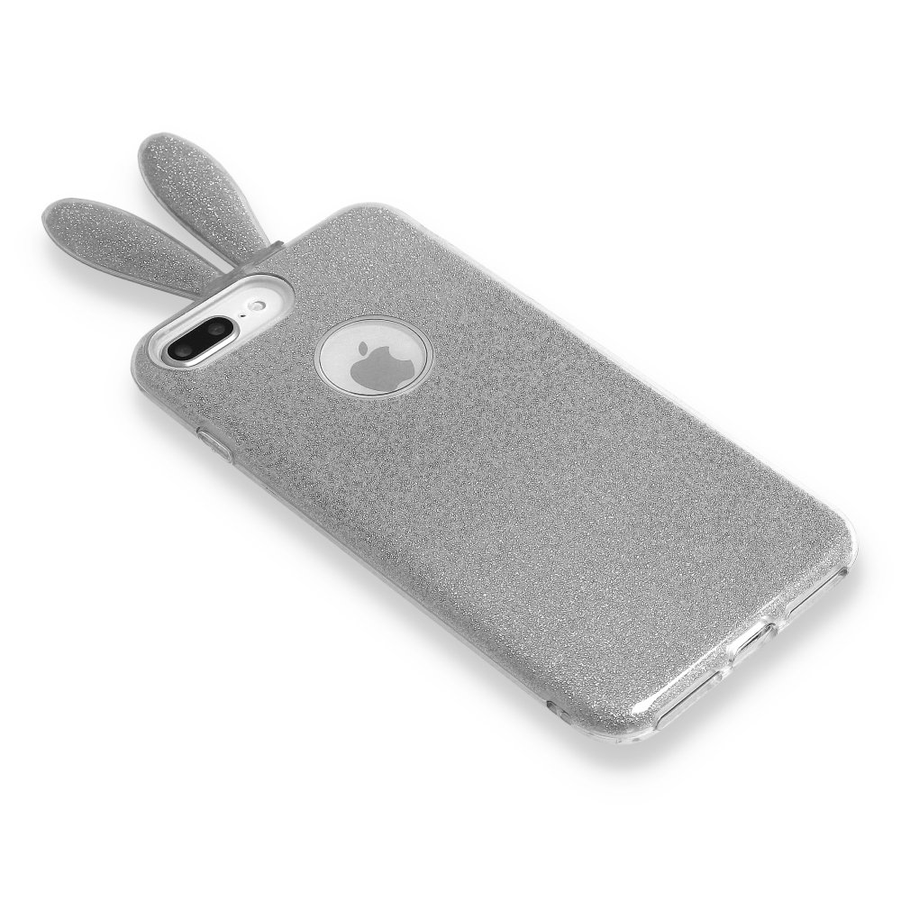 Samsung Galaxy S9 Kılıf Rabbit Simli Silikon - Gümüş Samsung Galaxy S9 Kılıf Rabbit Simli Silikon - Gümüş
