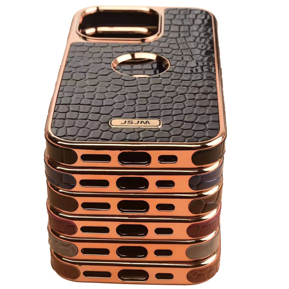 iPhone 14 Kılıf Snake Kapak - Kahverengi iPhone 14 Kılıf Snake Kapak - Kahverengi