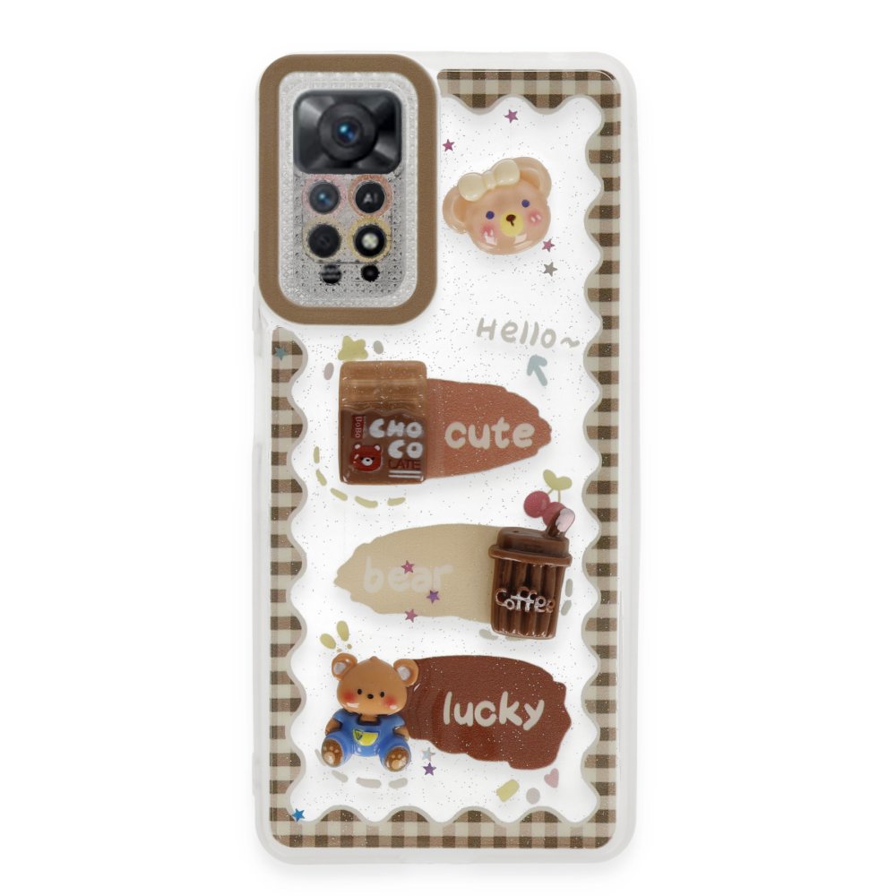 Redmi Note 11S Kılıf Sweet Desenli Silikon Kapak - Şeffaf
