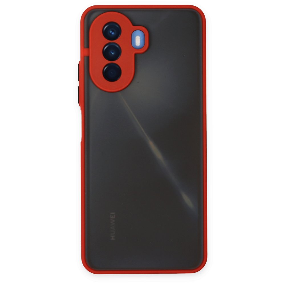  Huawei Nova Y70 Kılıf Montreal Silikon Kapak - Kırmızı