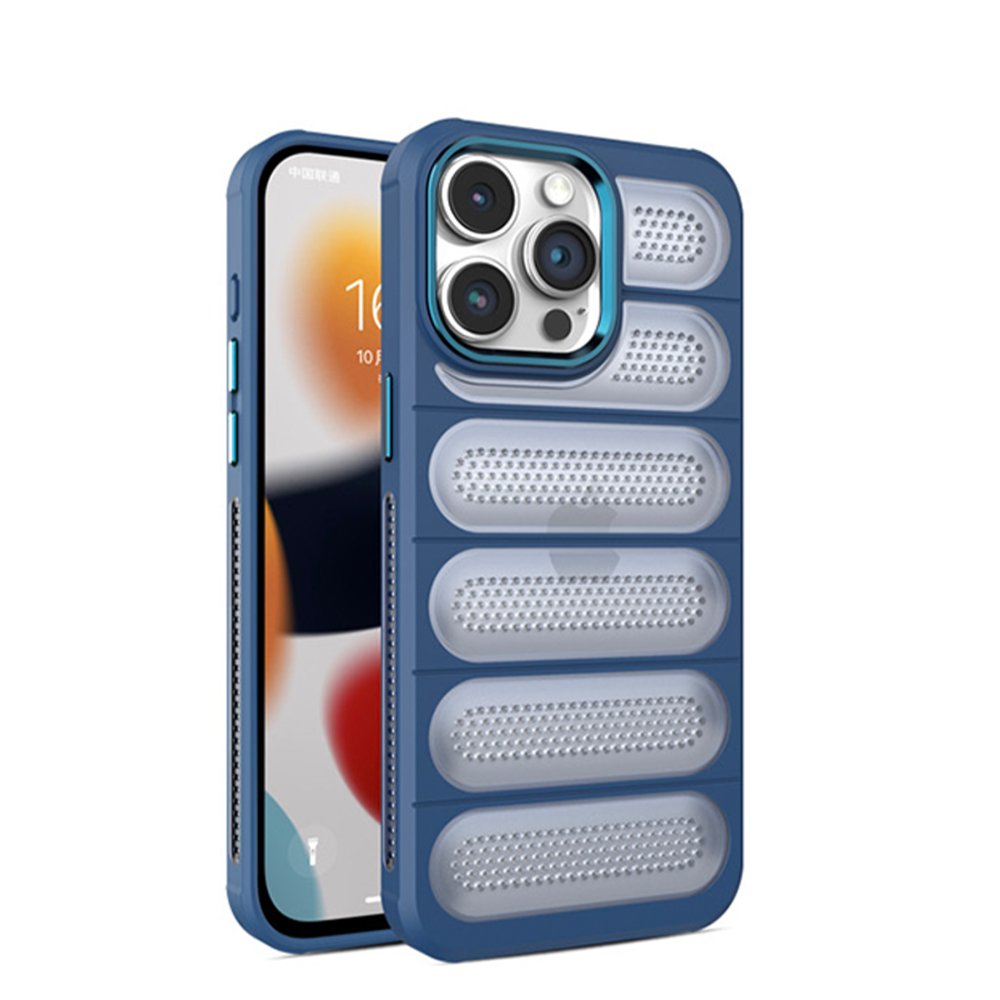  iPhone 15 Pro Max Kılıf Airmax Silikon Kapak - Lacivert