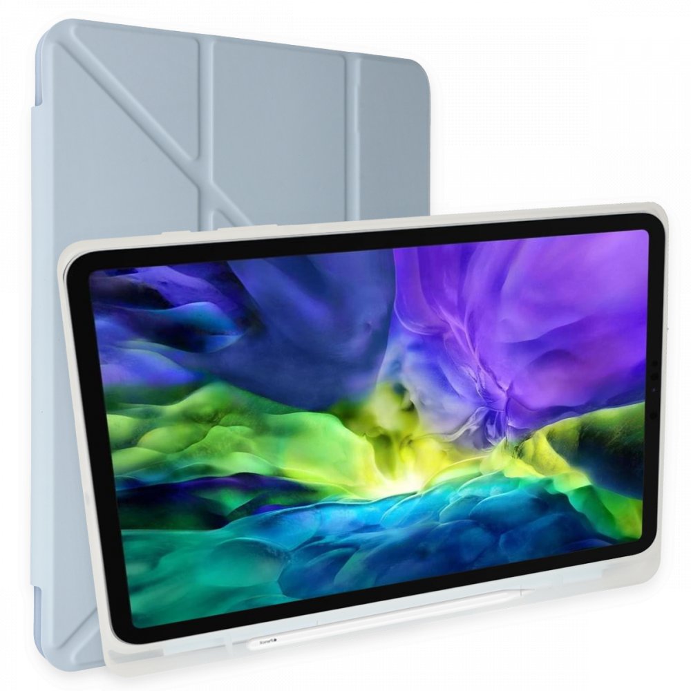 iPad Pro 12.9 (2021) Kılıf Kalemlikli Mars Tablet Kılıfı - Mavi iPad Pro 12.9 (2021) Kılıf Kalemlikli Mars Tablet Kılıfı - Mavi