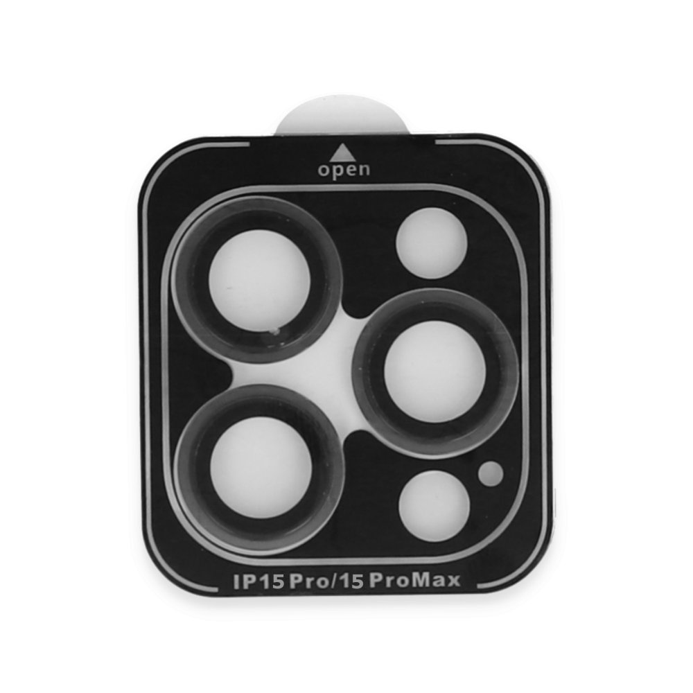  iPhone 15 Pro Max Bind Metal Kamera Lens - Siyah