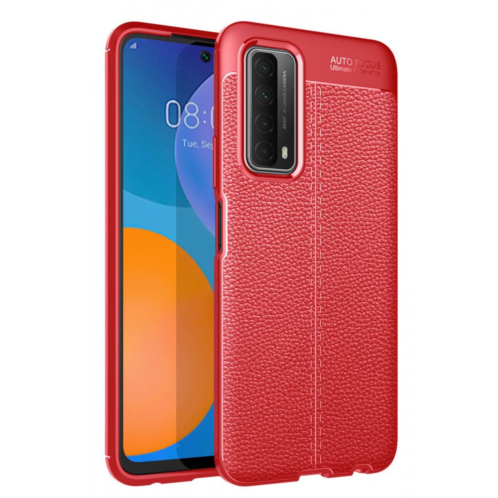 Huawei P Smart 2021 Kılıf Auto Focus Kapak - Kırmızı  Huawei P Smart 2021 Kılıf Auto Focus Kapak - Kırmızı