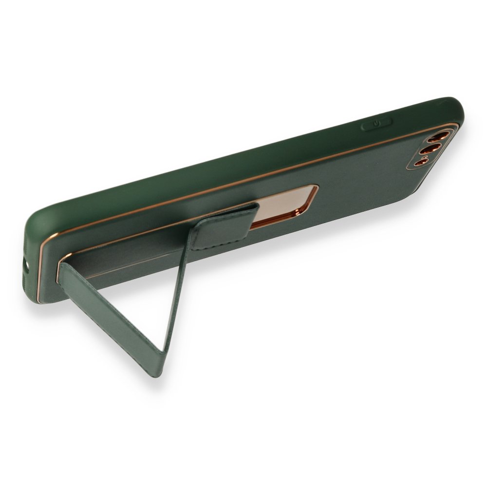 iPhone 8 Plus Kılıf Coco Deri Standlı Kapak - Yeşil iPhone 8 Plus Kılıf Coco Deri Standlı Kapak - Yeşil