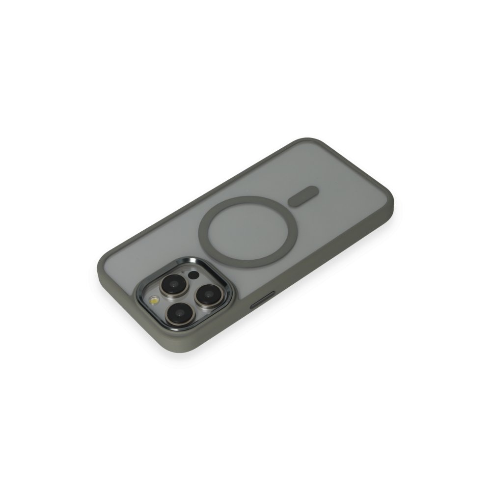  iPhone 15 Pro Max Kılıf Room Magneticsafe Silikon - Gri