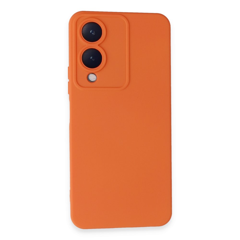 Vivo Y17S Kılıf Nano içi Kadife Silikon - Turuncu Vivo Y17S Kılıf Nano içi Kadife Silikon - Turuncu