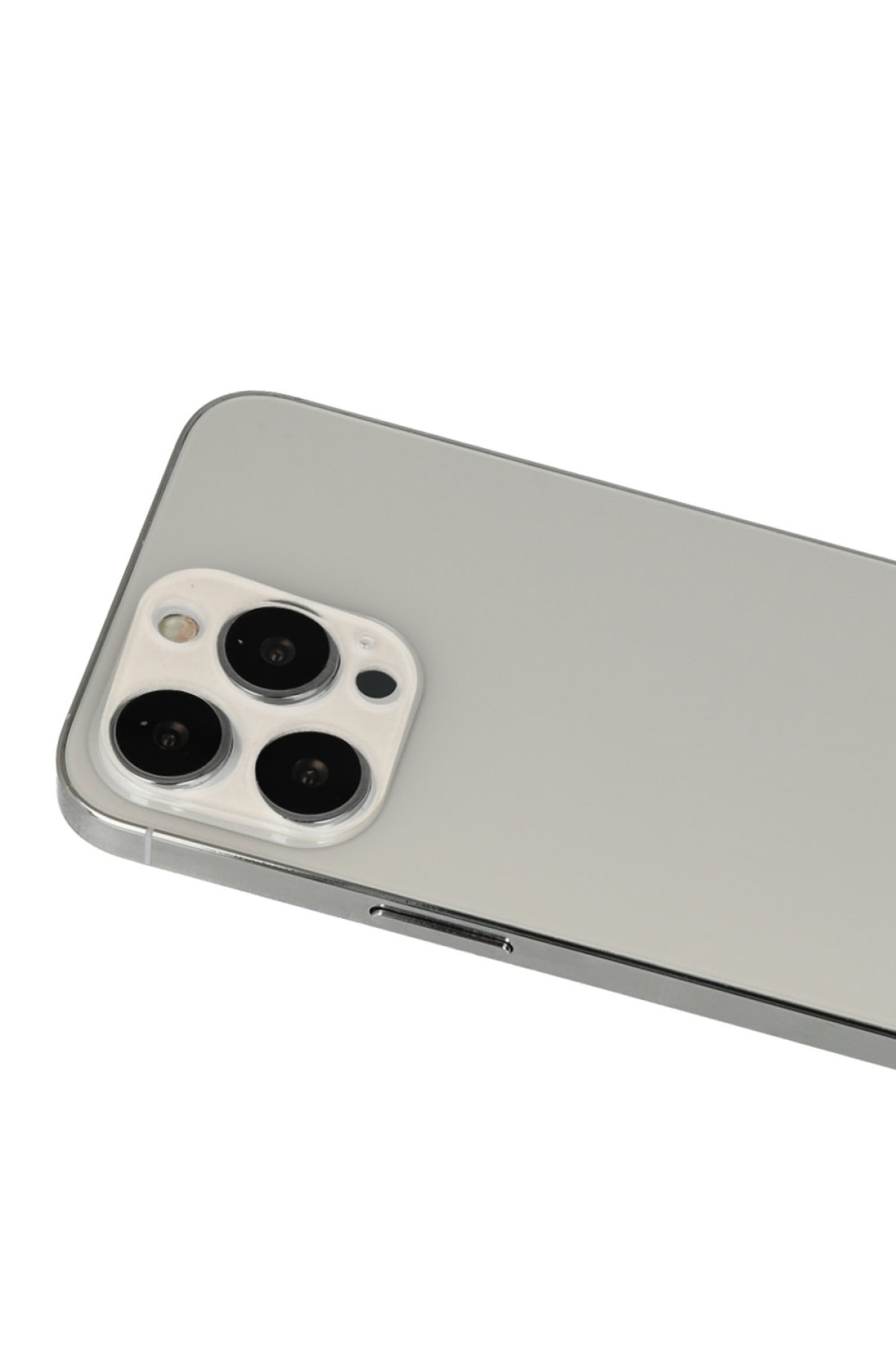 iPhone 12 Pro Max Rainbow Kamera Lens Koruma Cam - Beyaz iPhone 12 Pro Max Rainbow Kamera Lens Koruma Cam - Beyaz