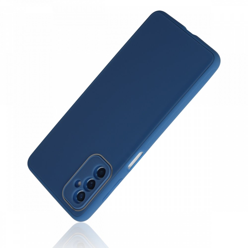  Samsung Galaxy M52 5G Kılıf Glass Kapak - Mavi