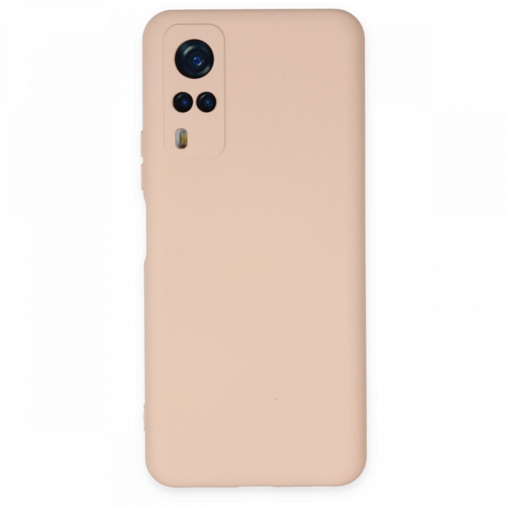  Vivo Y53S Kılıf Nano içi Kadife Silikon - Pudra