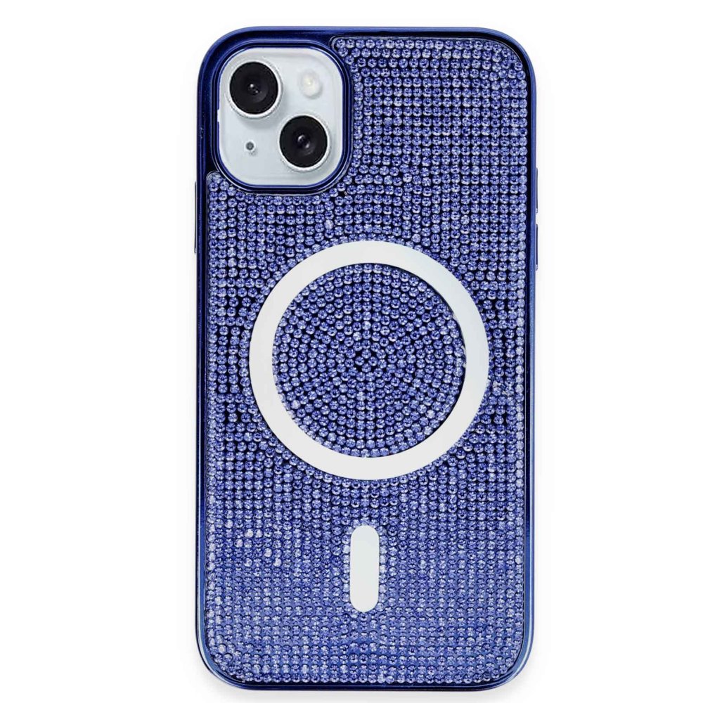 iPhone 13 Kılıf Diamond Magsafe Kapak - Lacivert  iPhone 13 Kılıf Diamond Magsafe Kapak - Lacivert