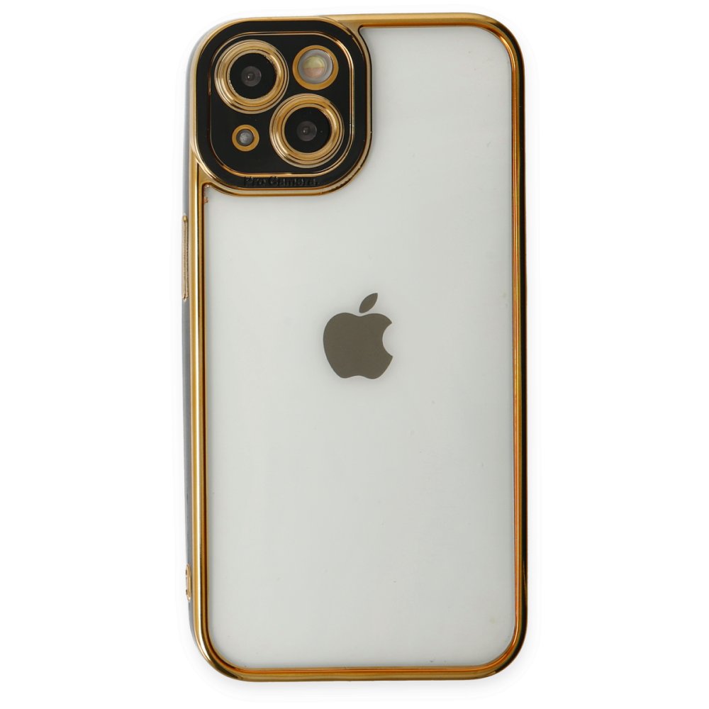  iPhone 14 Plus Kılıf Liva Lens Silikon - Siyah