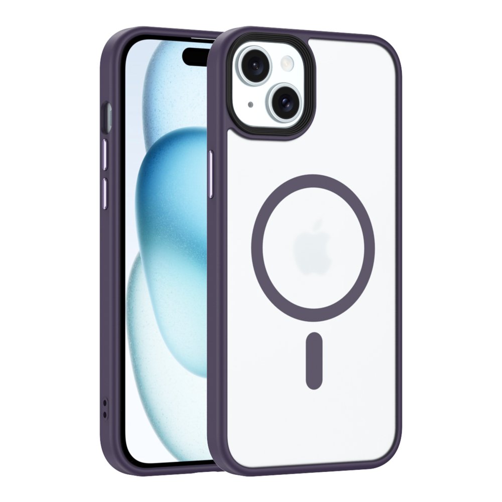 iPhone 15 Kılıf Trex Magneticsafe Kapak - Derin Mor