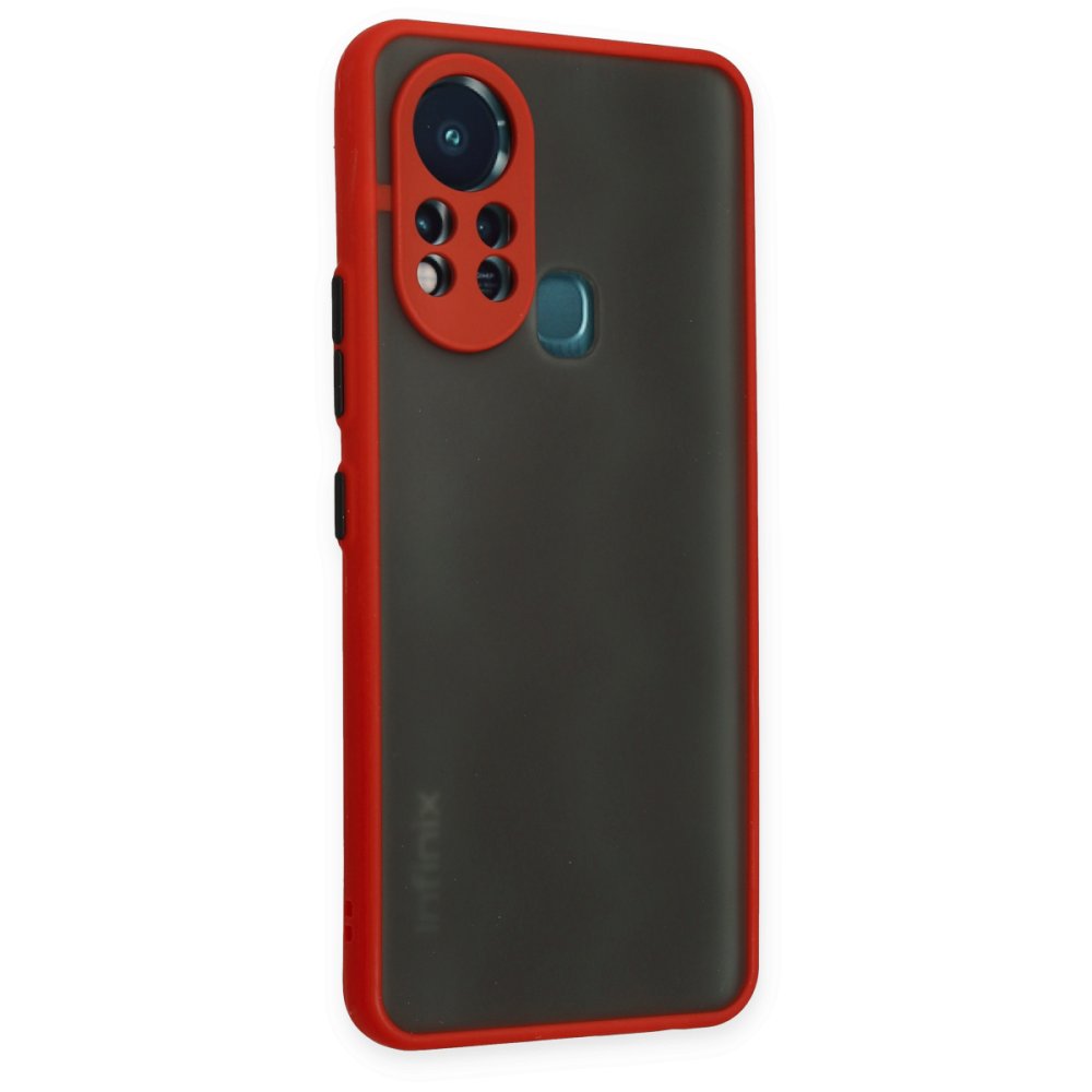 İnfinix Hot 11s Kılıf Montreal Silikon Kapak - Kırmızı  İnfinix Hot 11s Kılıf Montreal Silikon Kapak - Kırmızı
