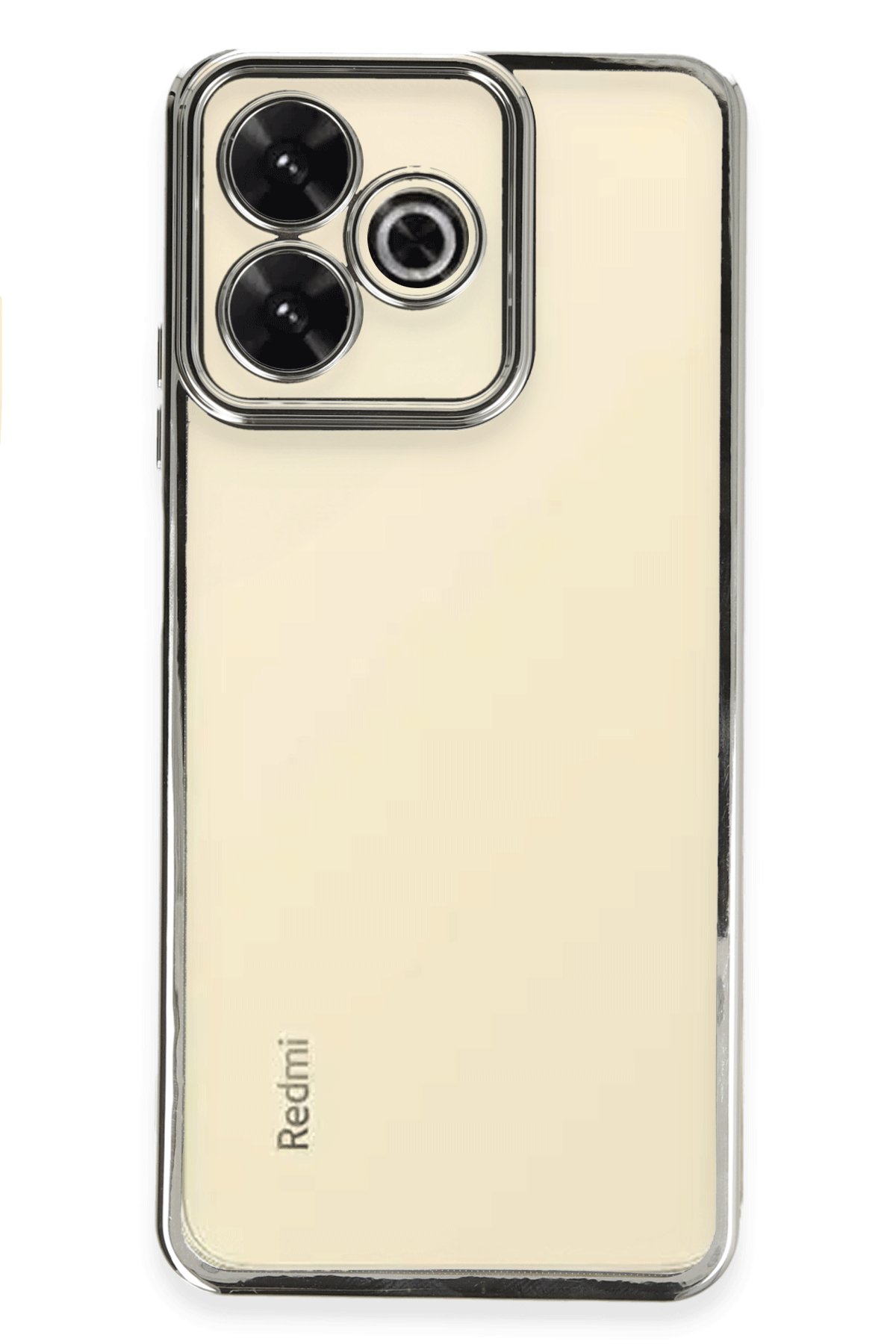 Redmi 13 4G Kılıf Razer Lensli Silikon - Gümüş