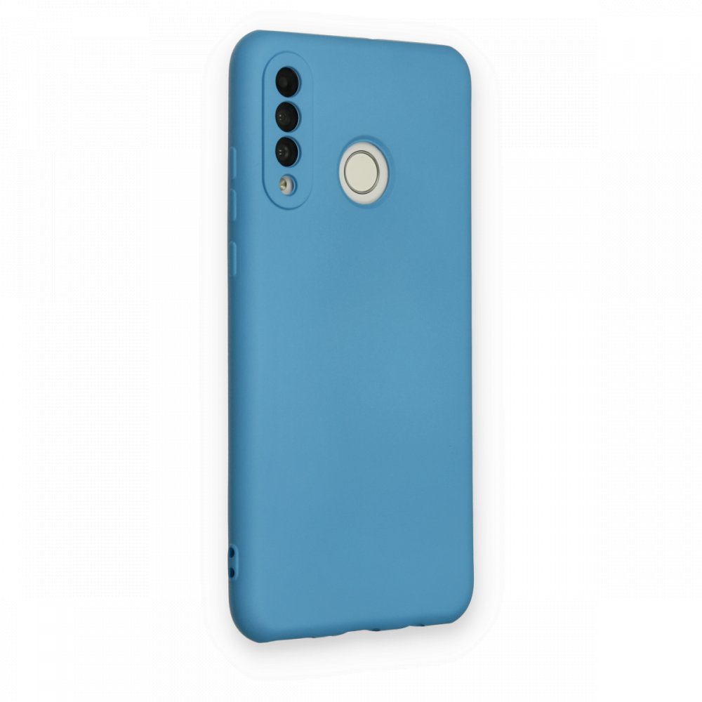 Huawei P30 Lite Kılıf Nano içi Kadife Silikon - Mavi Huawei P30 Lite Kılıf Nano içi Kadife Silikon - Mavi