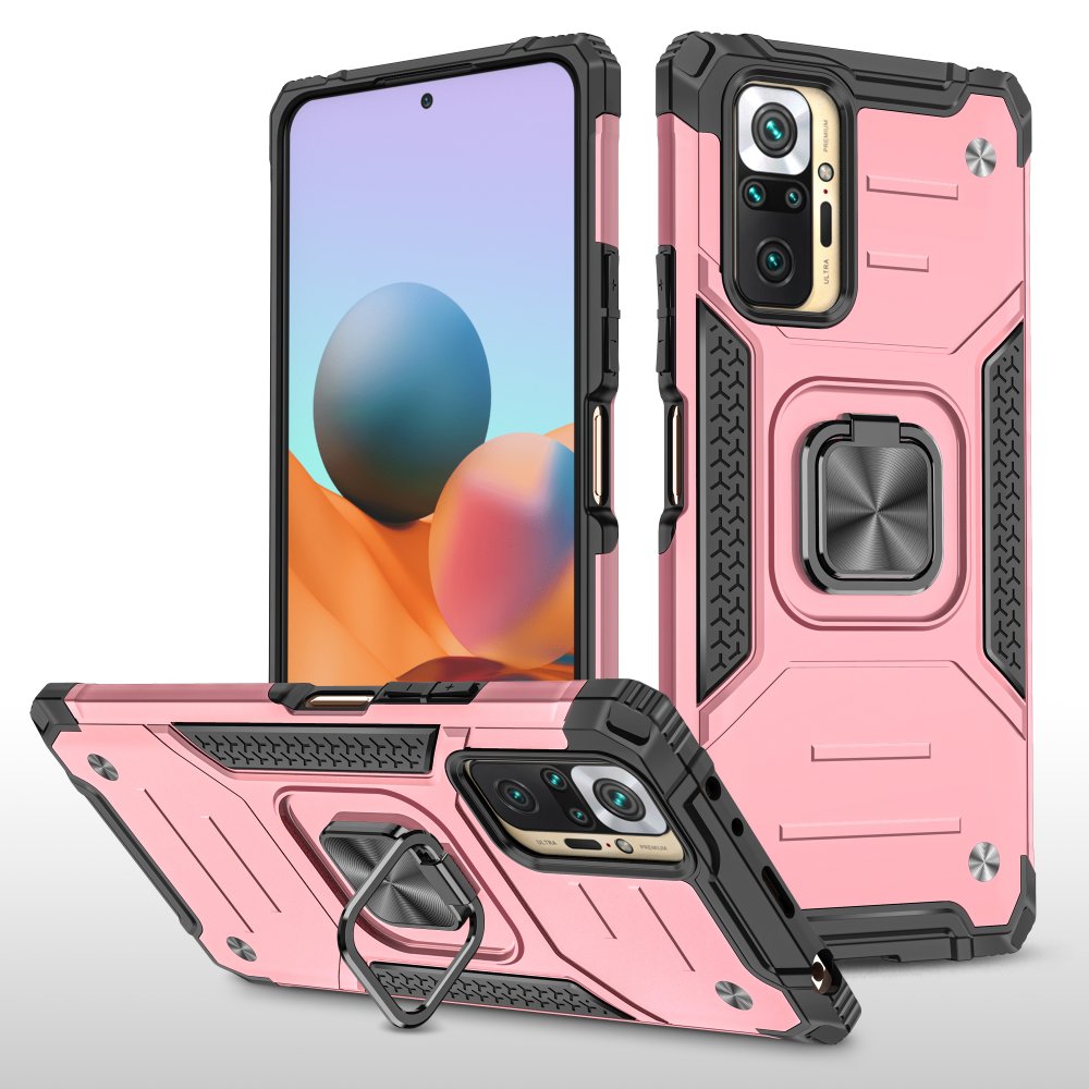 Redmi Note 10 Pro Kılıf Zegna Yüzüklü Silikon Kapak - Rose