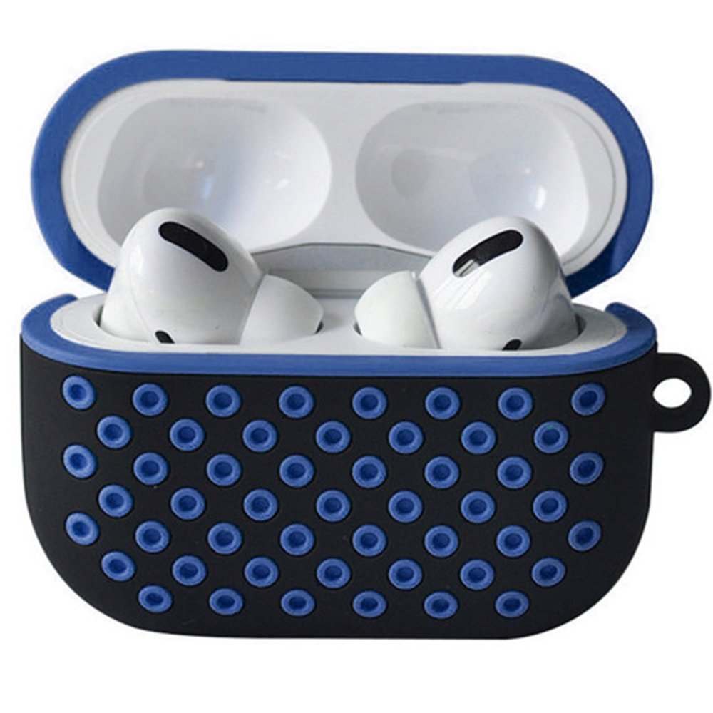 Airpods Pro (1.nesil) Spor Delikli Kılıf - Siyah-Mavi Airpods Pro (1.nesil) Spor Delikli Kılıf - Siyah-Mavi