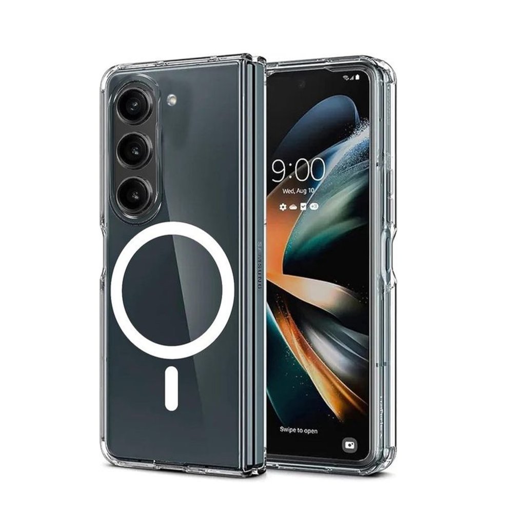  Samsung Galaxy Z Fold 6 Kılıf Magneticsafe Şeffaf Silikon - Şeffaf
