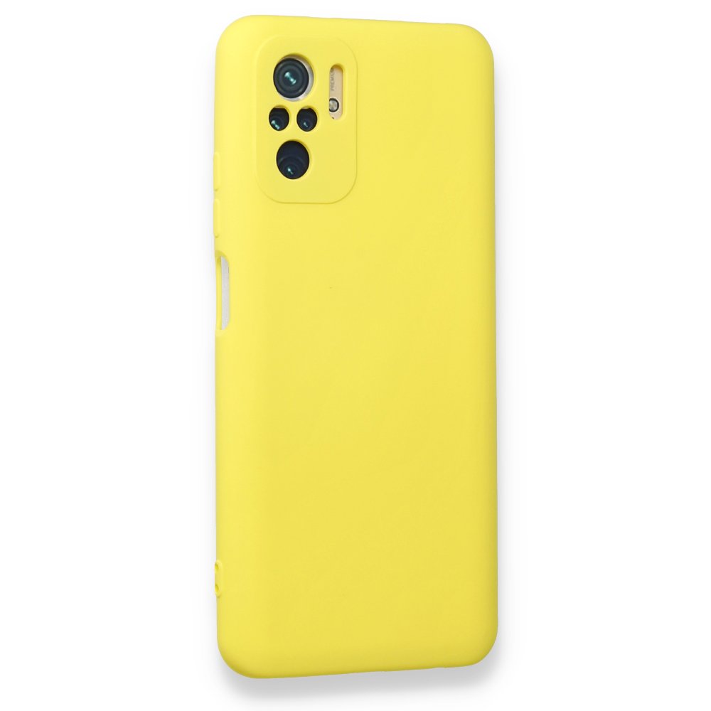 Redmi Note 10 Kılıf Nano içi Kadife Silikon - Sarı Redmi Note 10 Kılıf Nano içi Kadife Silikon - Sarı