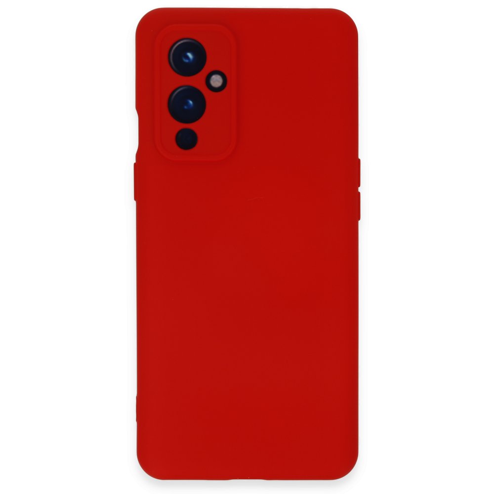 One Plus 9 Kılıf Nano içi Kadife Silikon - Kırmızı One Plus 9 Kılıf Nano içi Kadife Silikon - Kırmızı