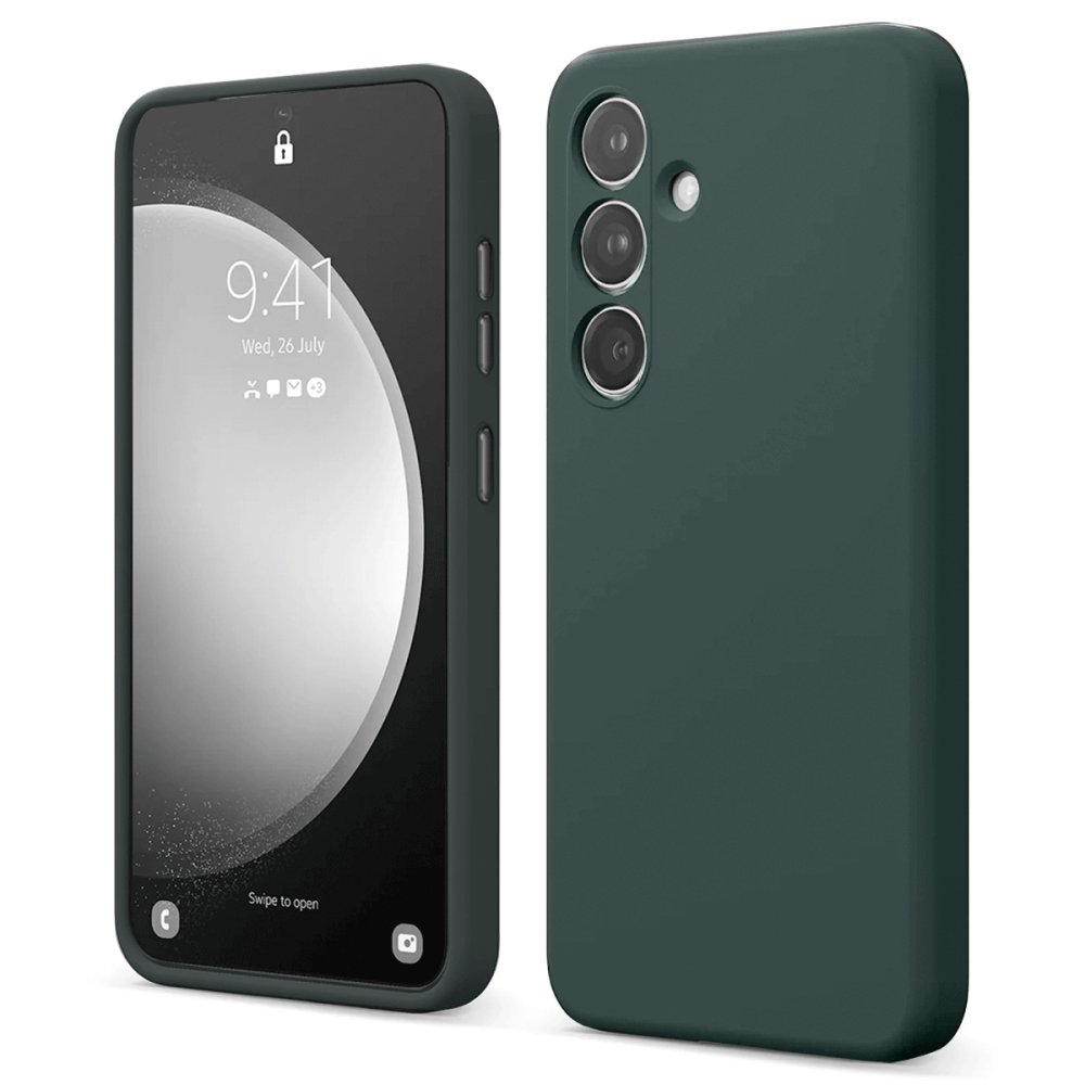  Samsung Galaxy S24 FE Kılıf First Silikon - Koyu Yeşil
